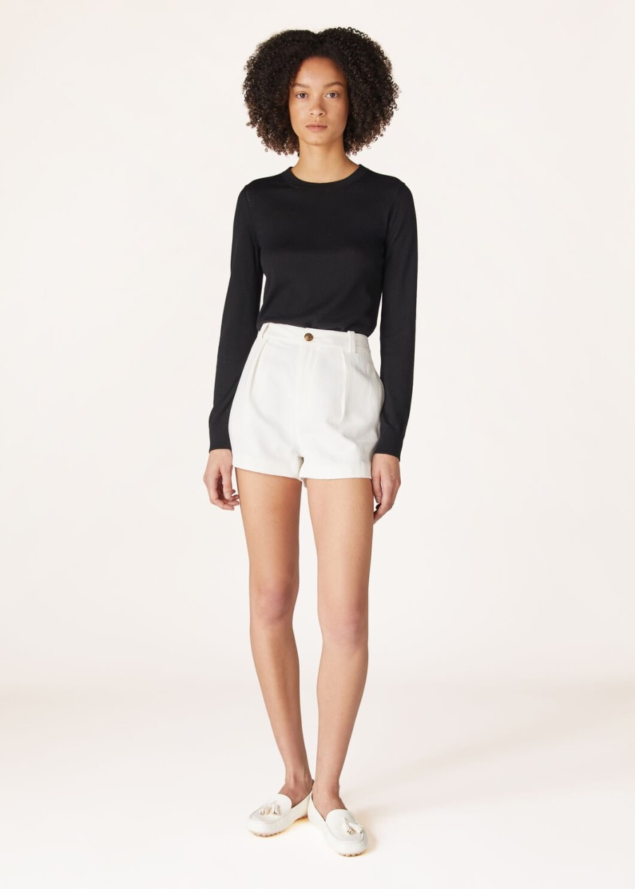 neo piuma crewneck kasjmier zwart
