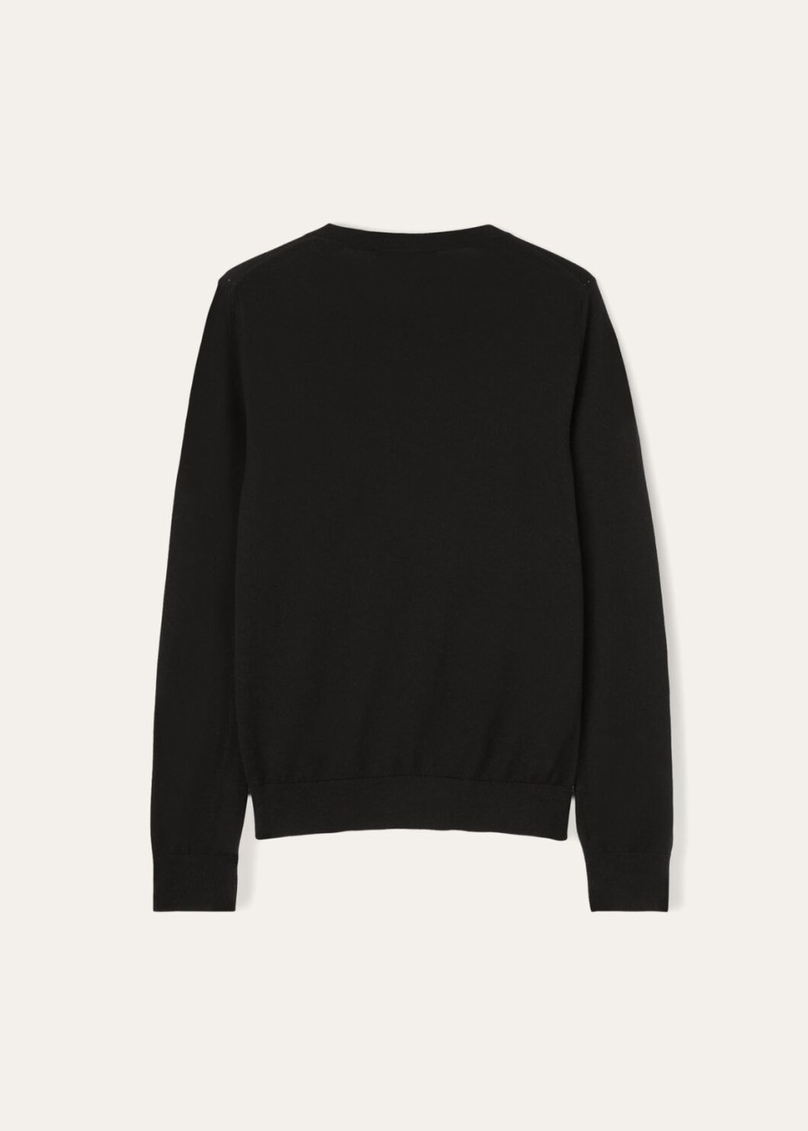 neo piuma crewneck kasjmier zwart