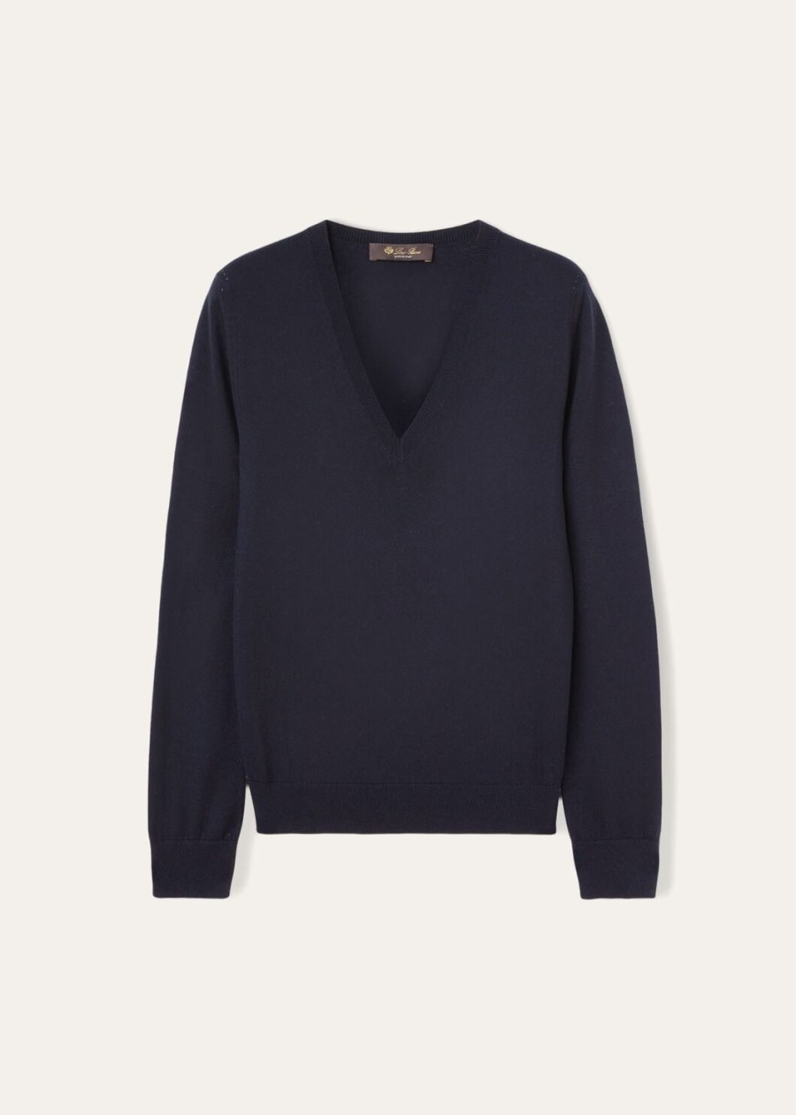 nieuwe piuma v-deck cashmere marineblauw