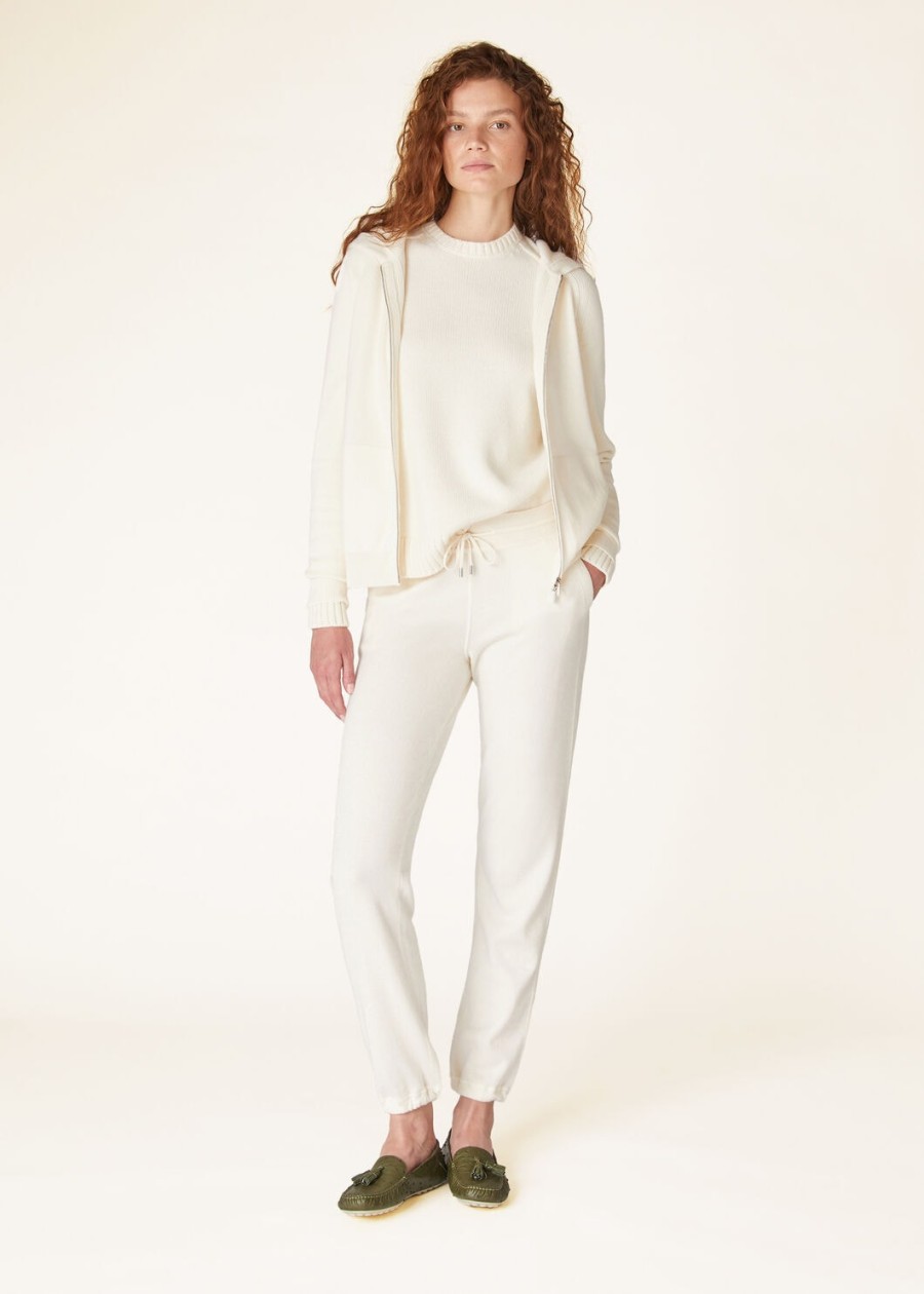 parksville crewneck baby cashmere white titanium