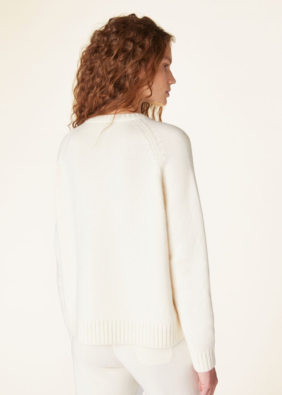parksville crewneck baby cashmere white titanium
