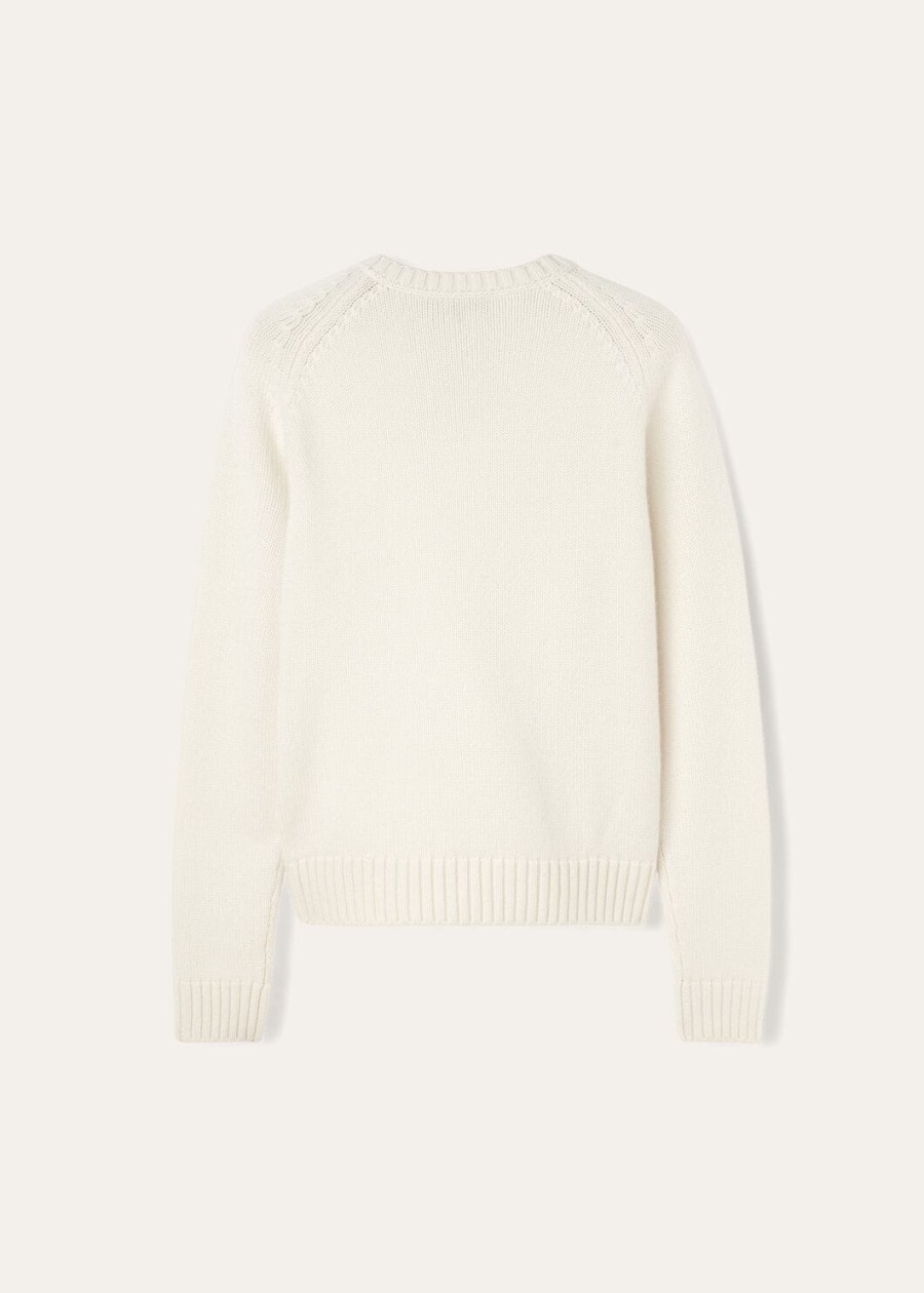 parksville crewneck baby cashmere white titanium