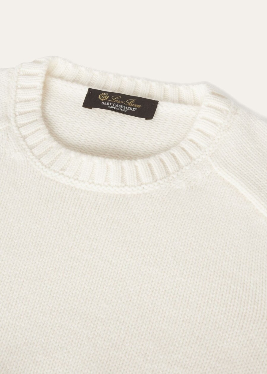 parksville crewneck baby cashmere white titanium