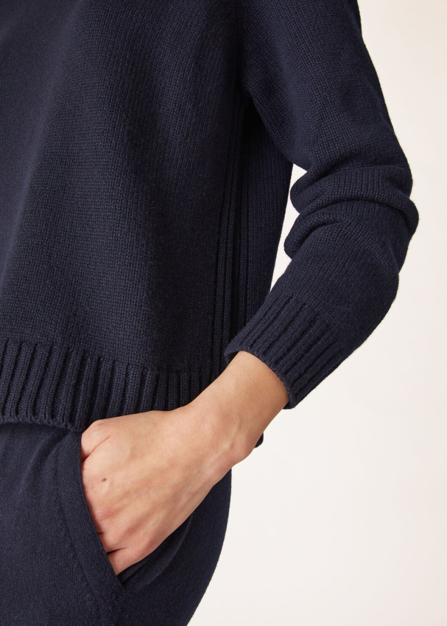 parksville crewneck baby cashmere navy