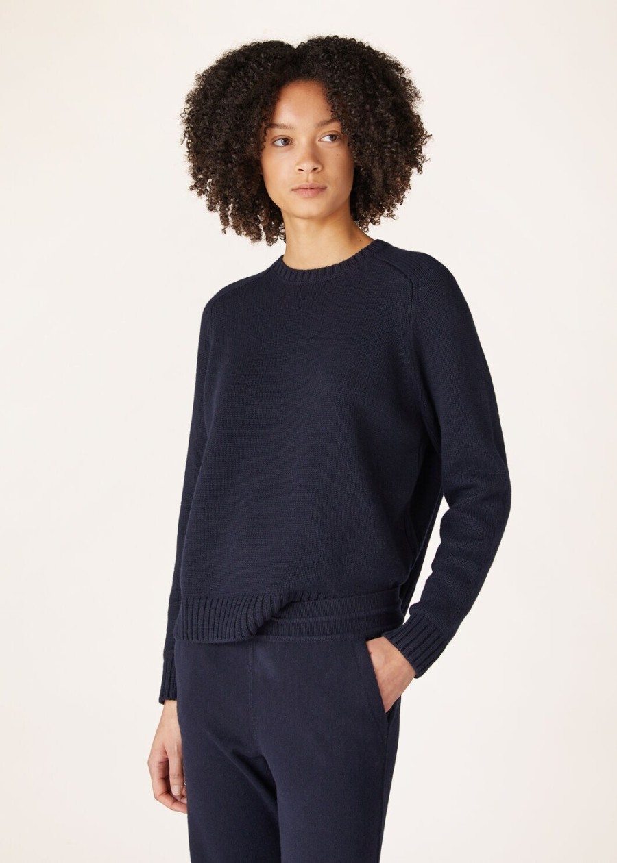 parksville crewneck baby cashmere navy