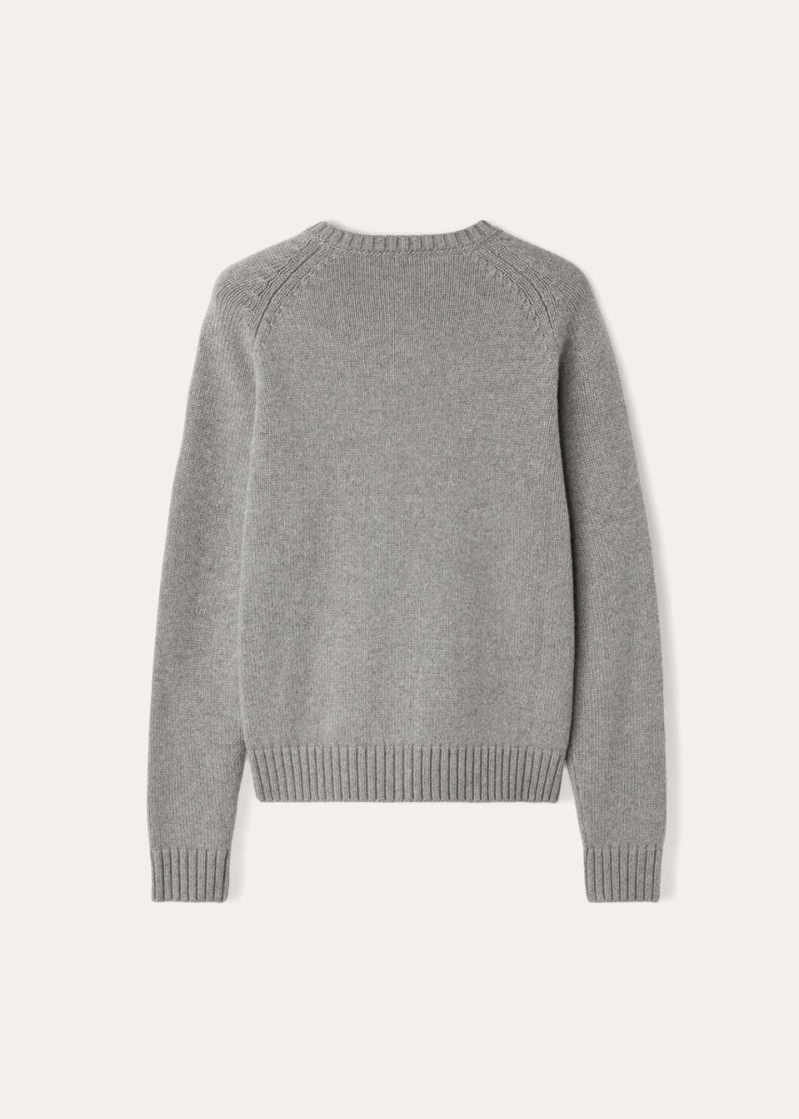 parksville crewneck baby cashmere flannel melange