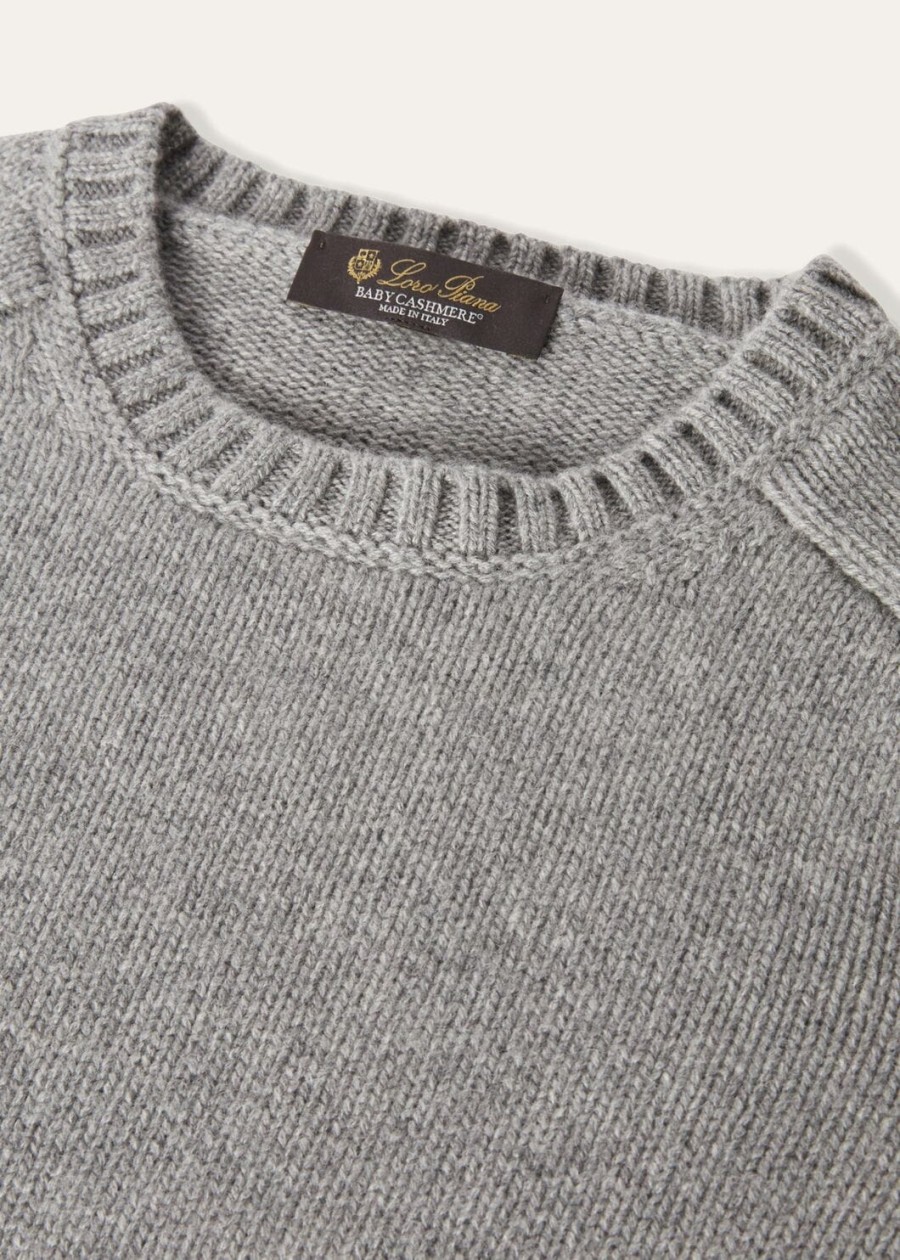 parksville crewneck baby cashmere flannel melange