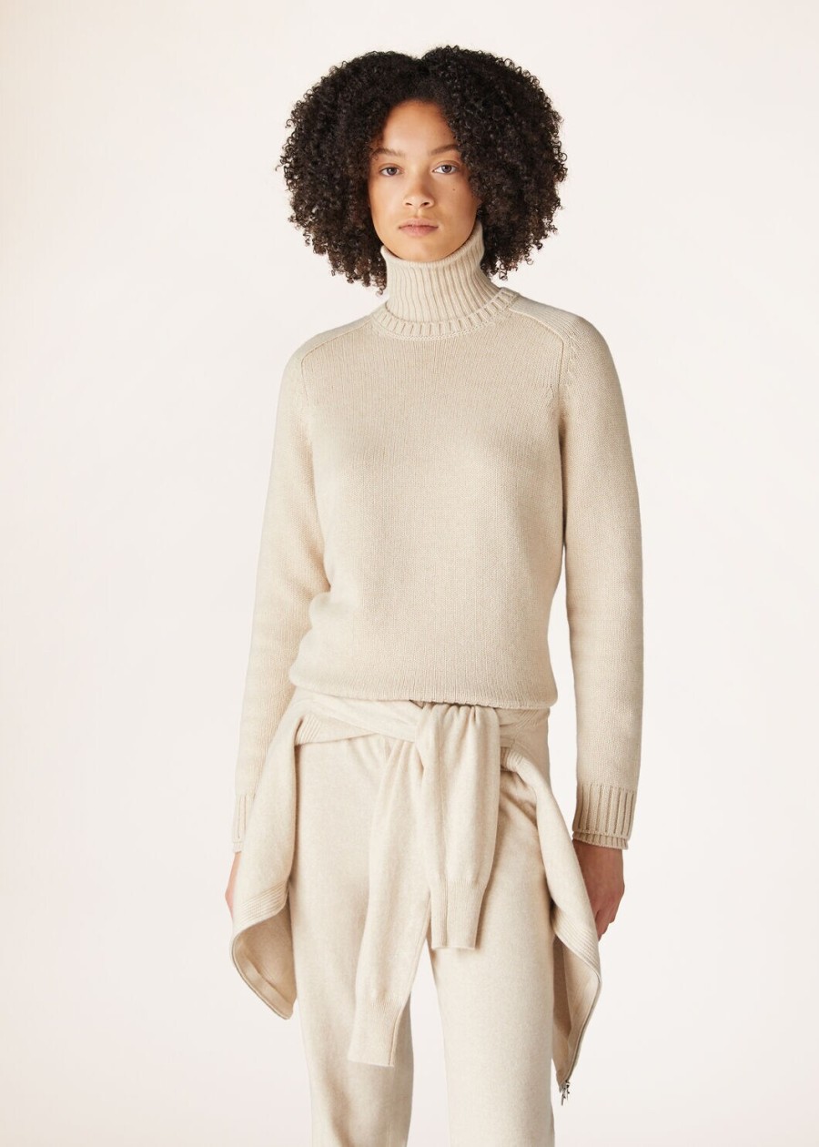 parksville crewneck baby cashmere natural melange