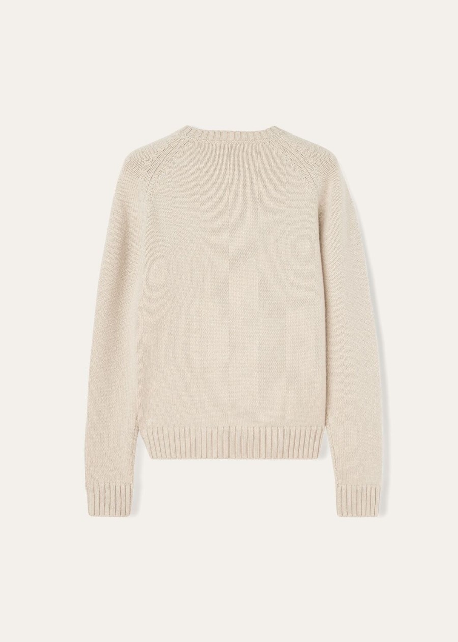 parksville crewneck baby cashmere natural melange