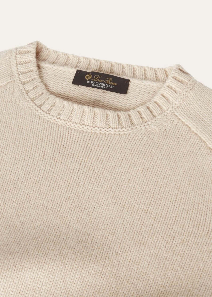 parksville crewneck baby cashmere natural melange