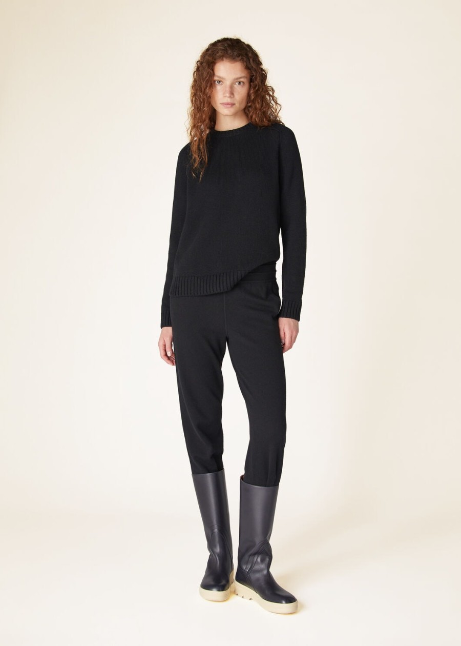 parksville crewneck baby cashmere zwart