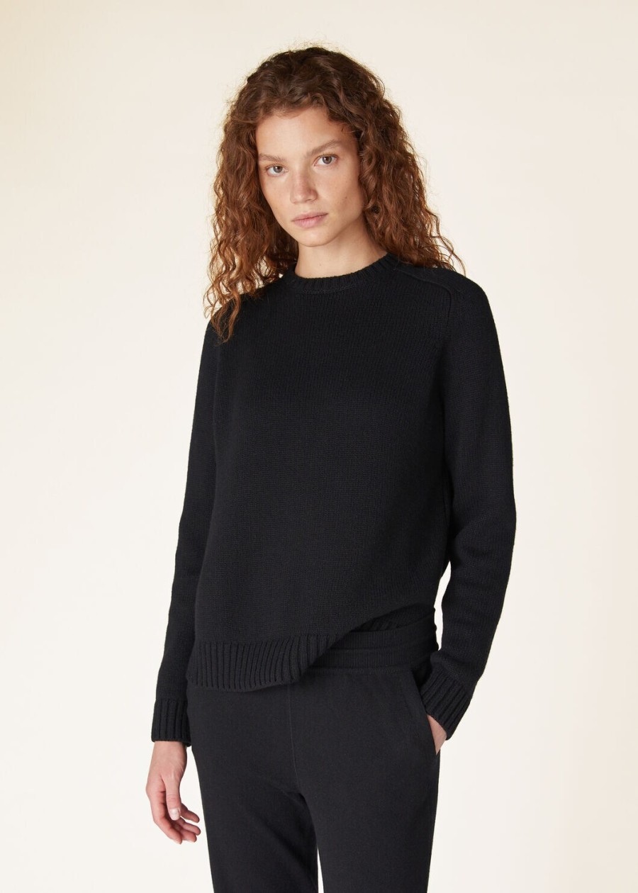 parksville crewneck baby cashmere zwart
