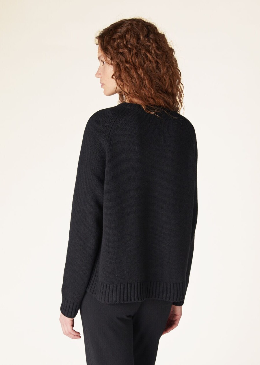 parksville crewneck baby cashmere zwart