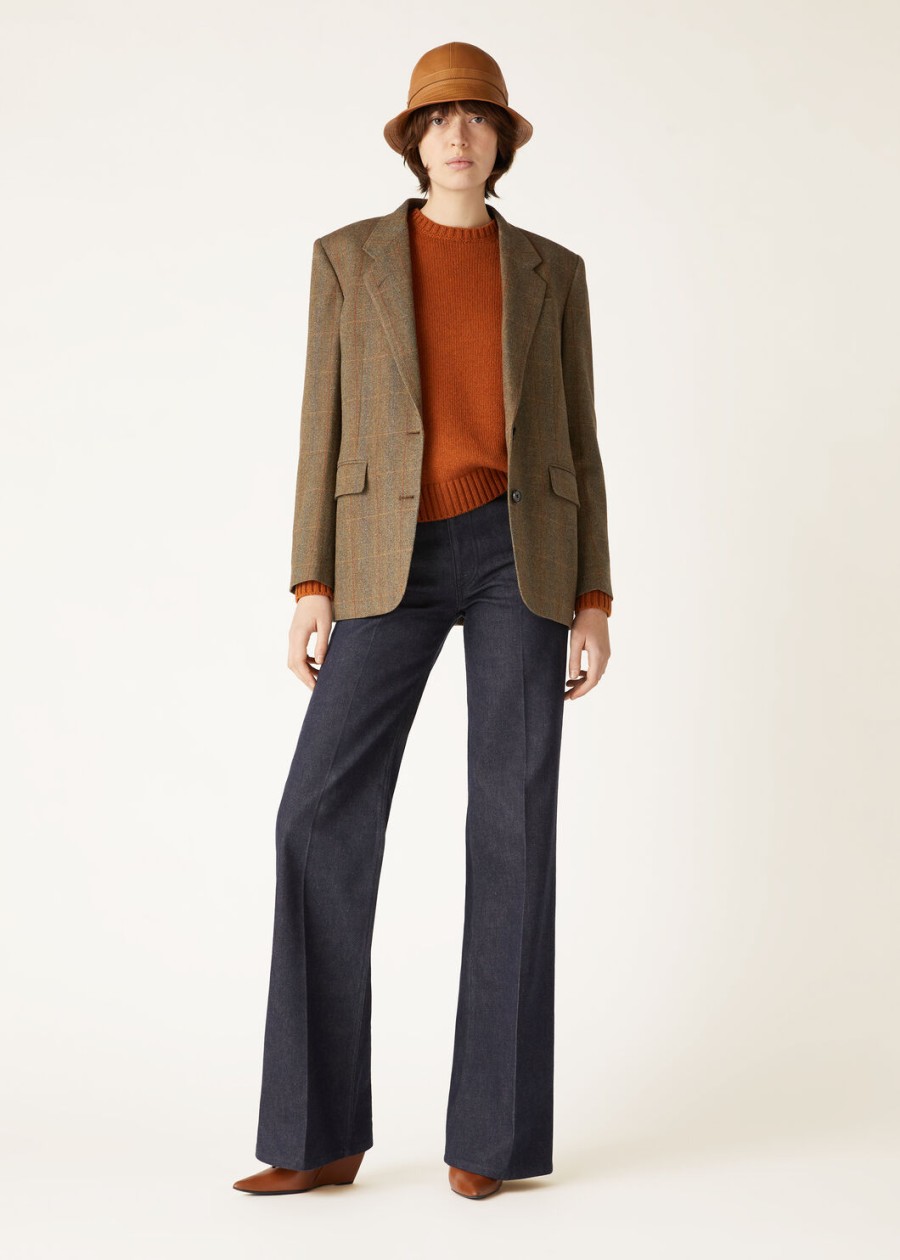 parksville crewneck baby cashmere autumn blaze melange