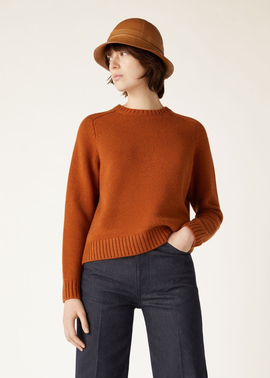 parksville crewneck baby cashmere autumn blaze melange
