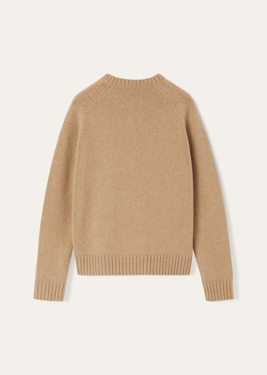 parksville crewneck baby cashmere golden wheat melange