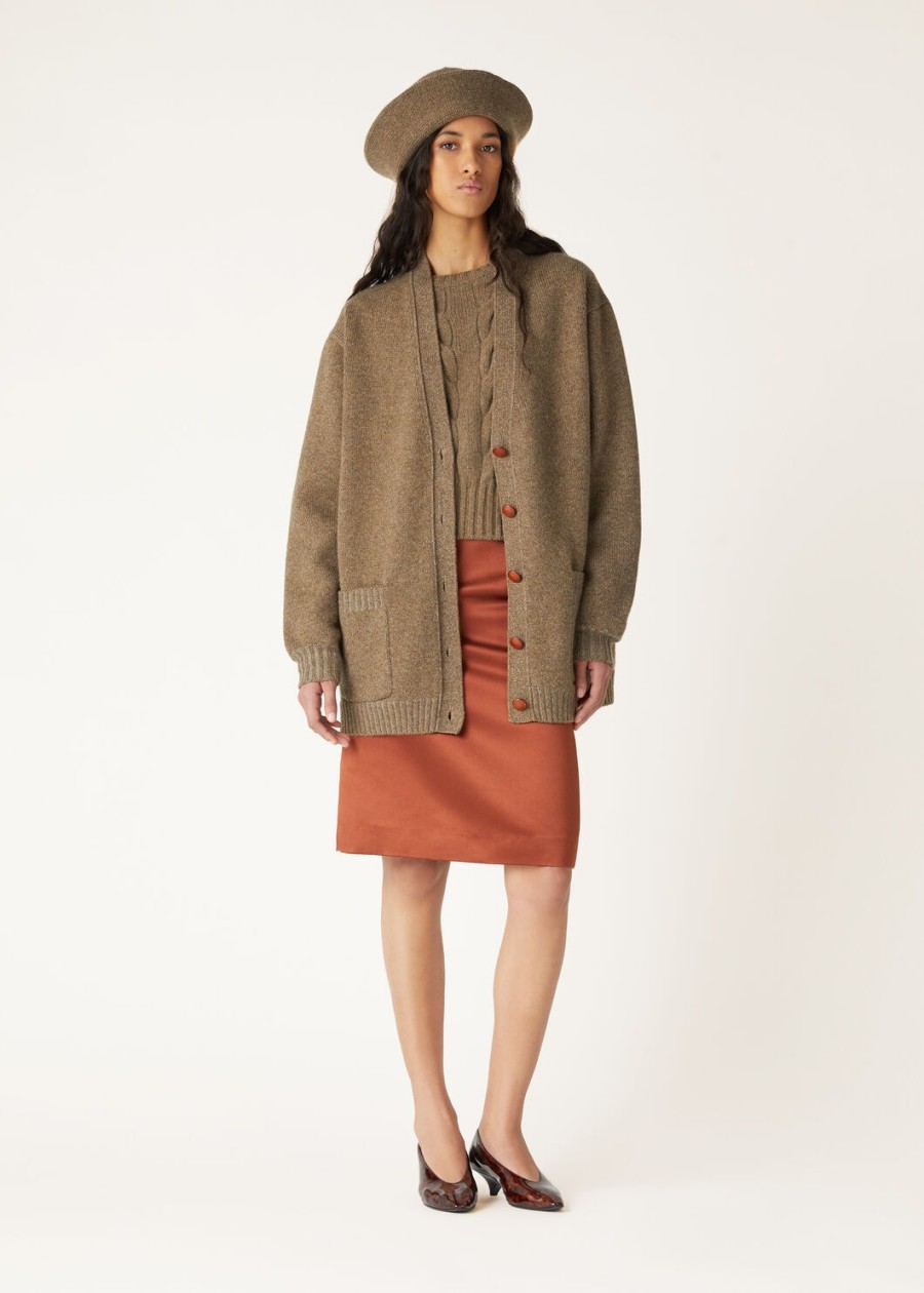 napier crewneck baby cashmere coarsehair tundra melange