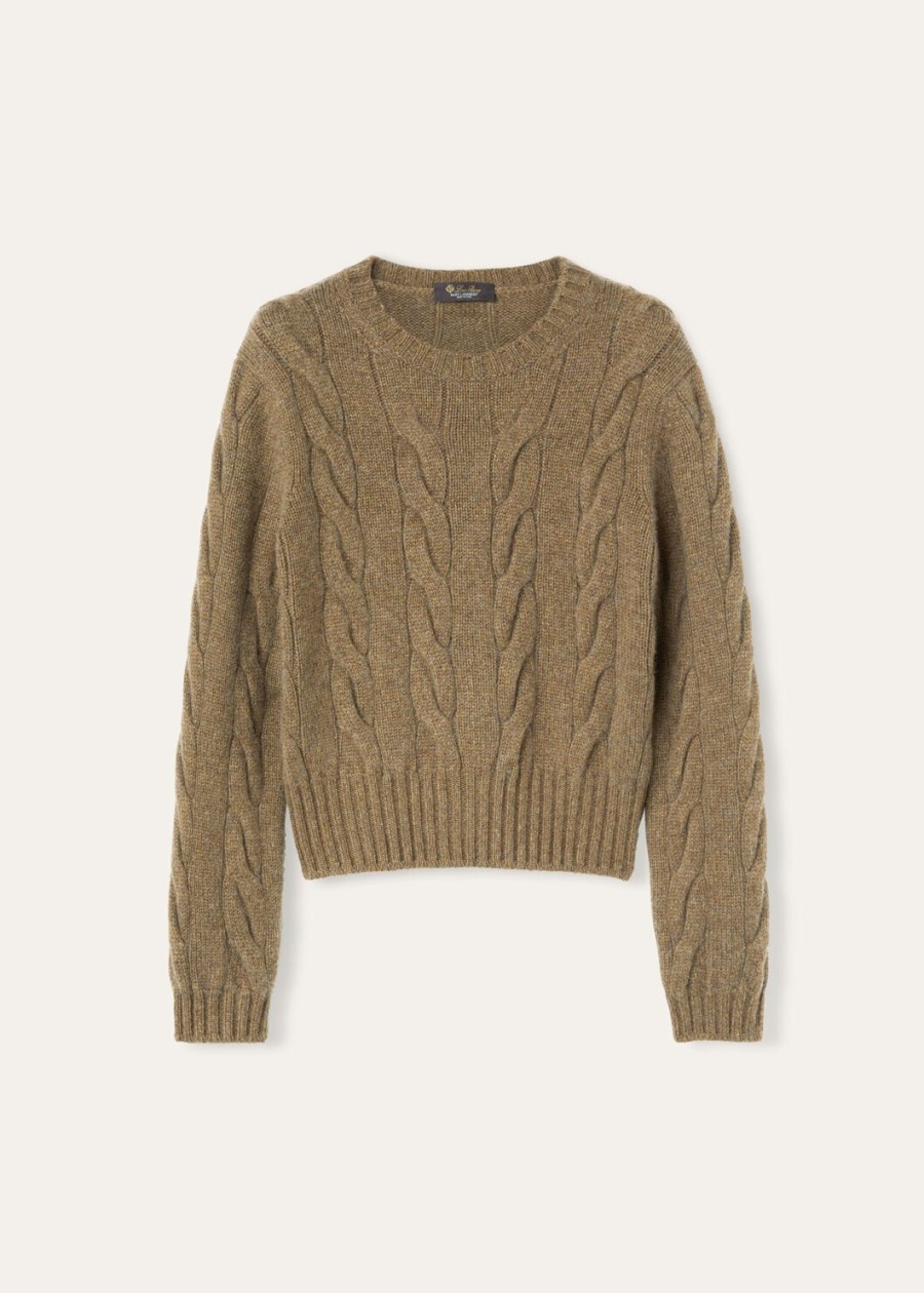 napier crewneck baby cashmere coarsehair tundra melange