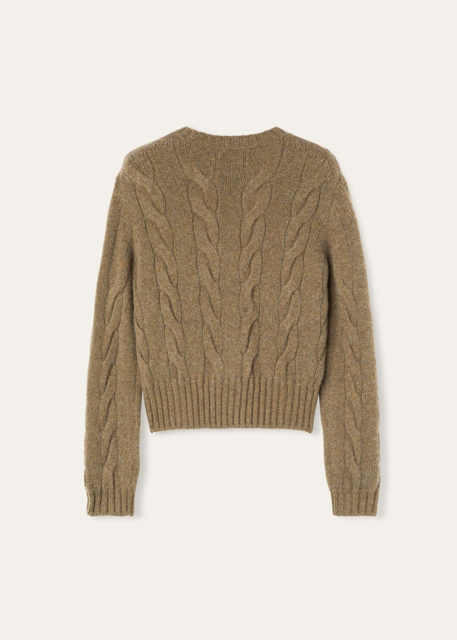 napier crewneck baby cashmere coarsehair tundra melange