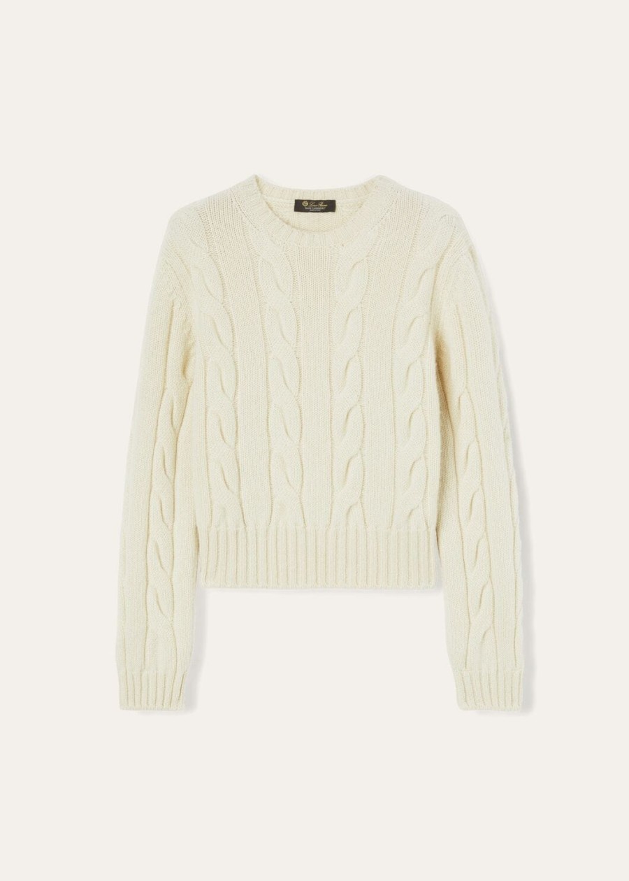 napier crewneck baby cashmere coarsehair white snow
