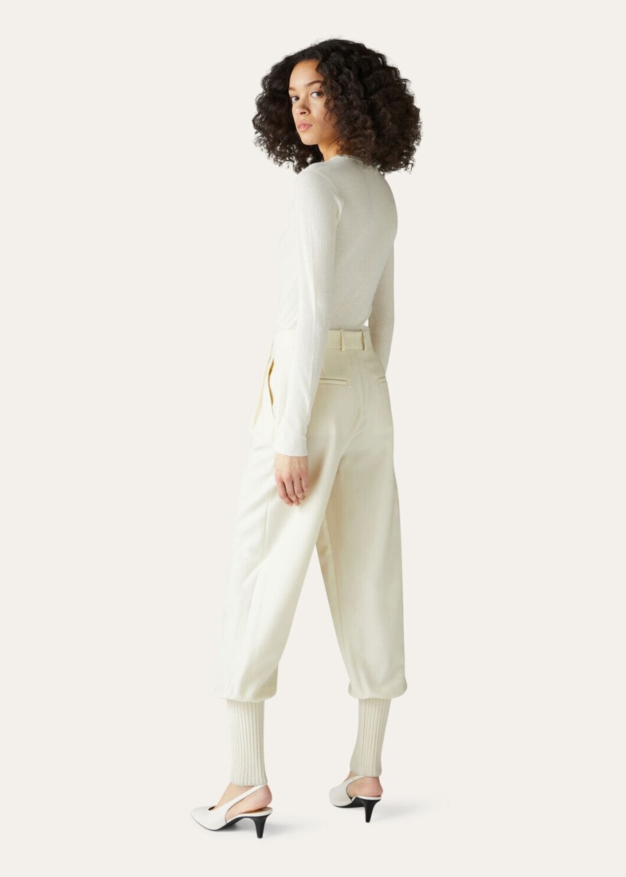 taupo virgin wool nougat crewneck