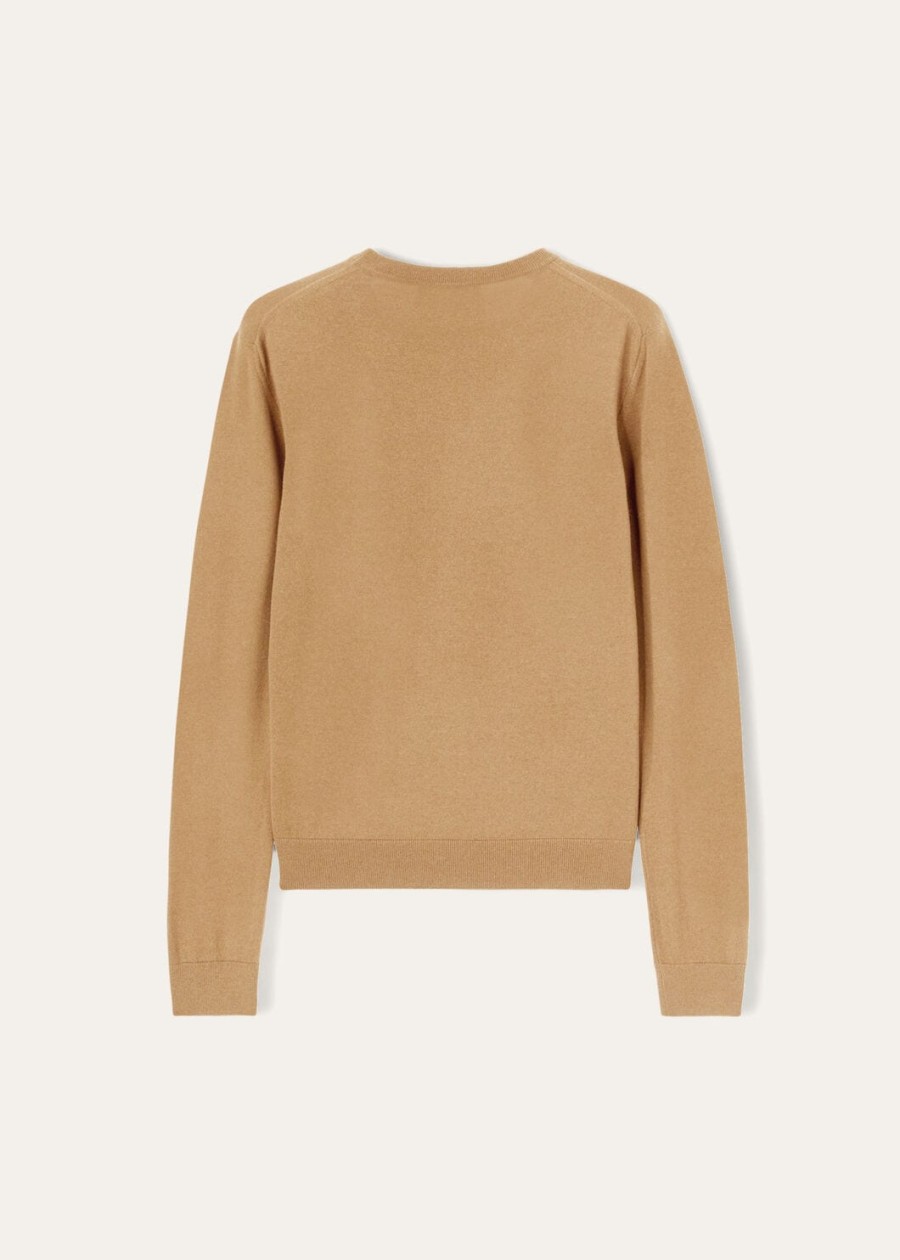 vicuña met ronde hals natuurlijk licht vicuña