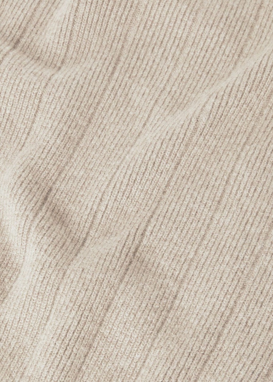 cervatto v-hals baby cashmere ivoor kant melangenootmuskaat zie melange