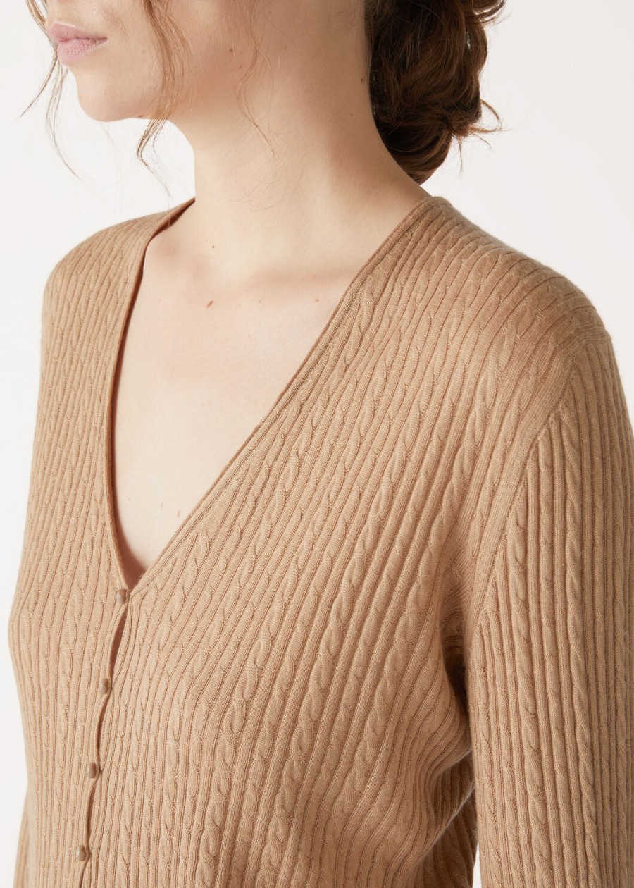 rimella kasjmier zijden cardigan gobi dunes