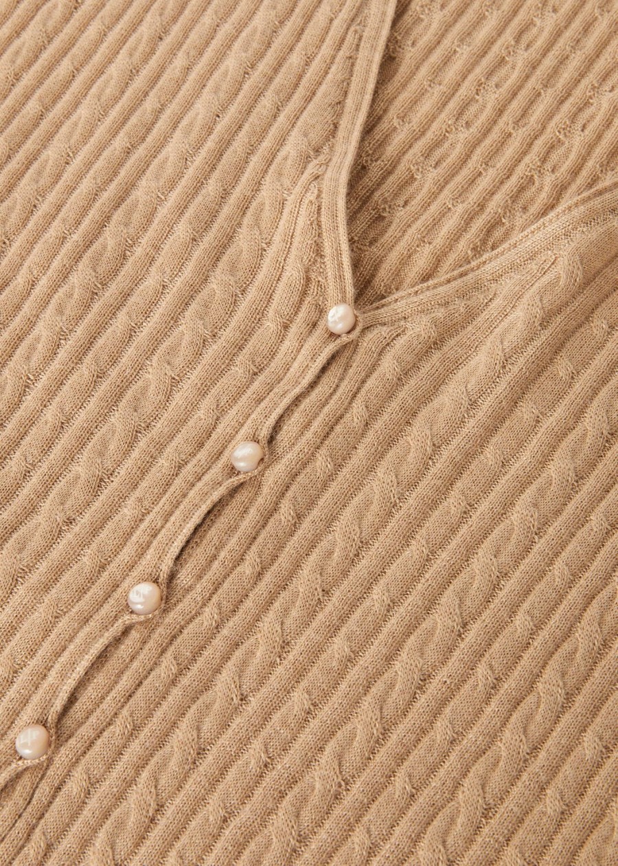 rimella kasjmier zijden cardigan gobi dunes