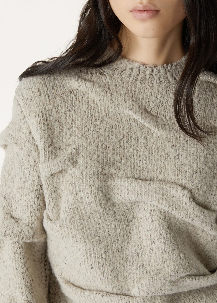 alpe faller crewneck pecora nera cloudy melangecherrywood salt