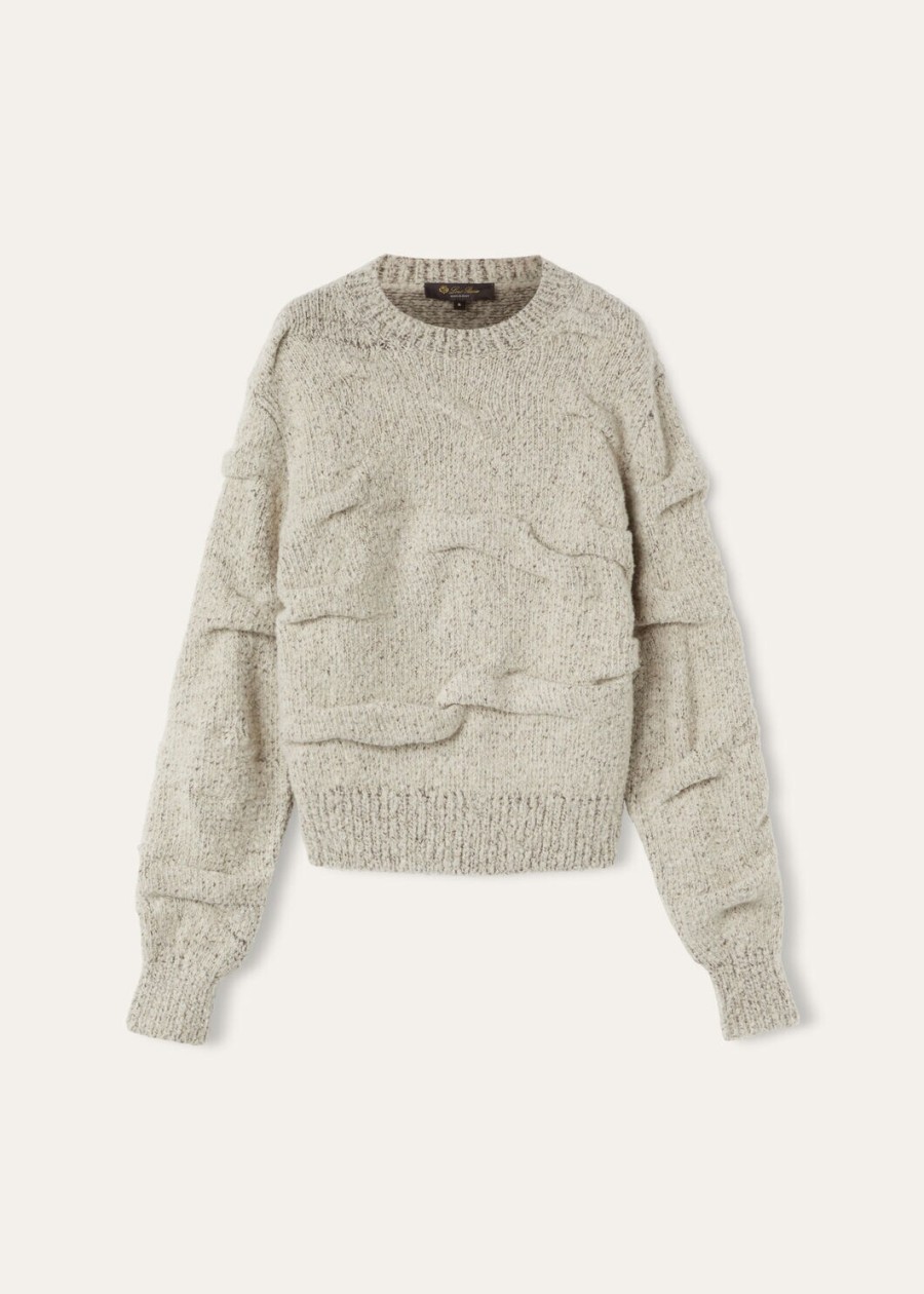 alpe faller crewneck pecora nera cloudy melangecherrywood salt