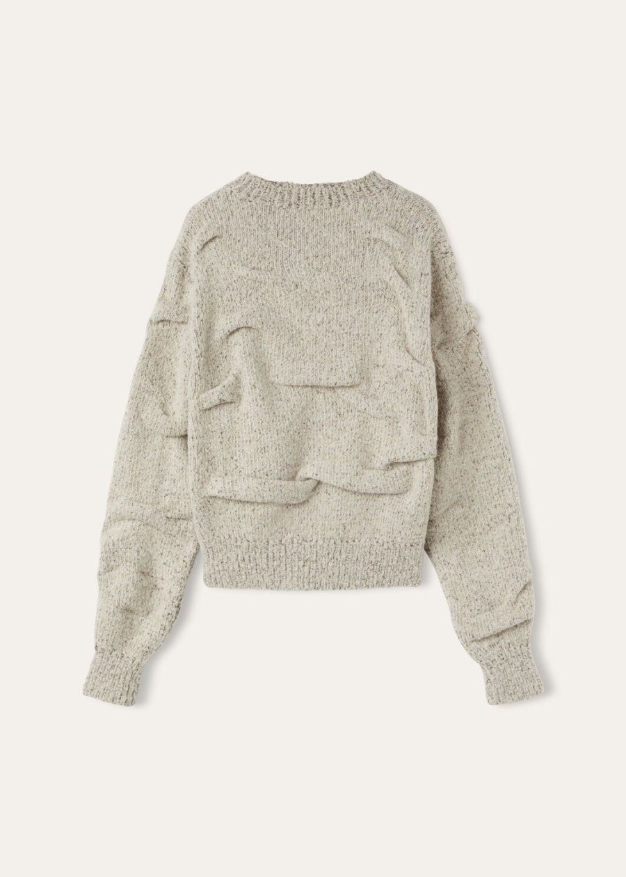 alpe faller crewneck pecora nera cloudy melangecherrywood salt