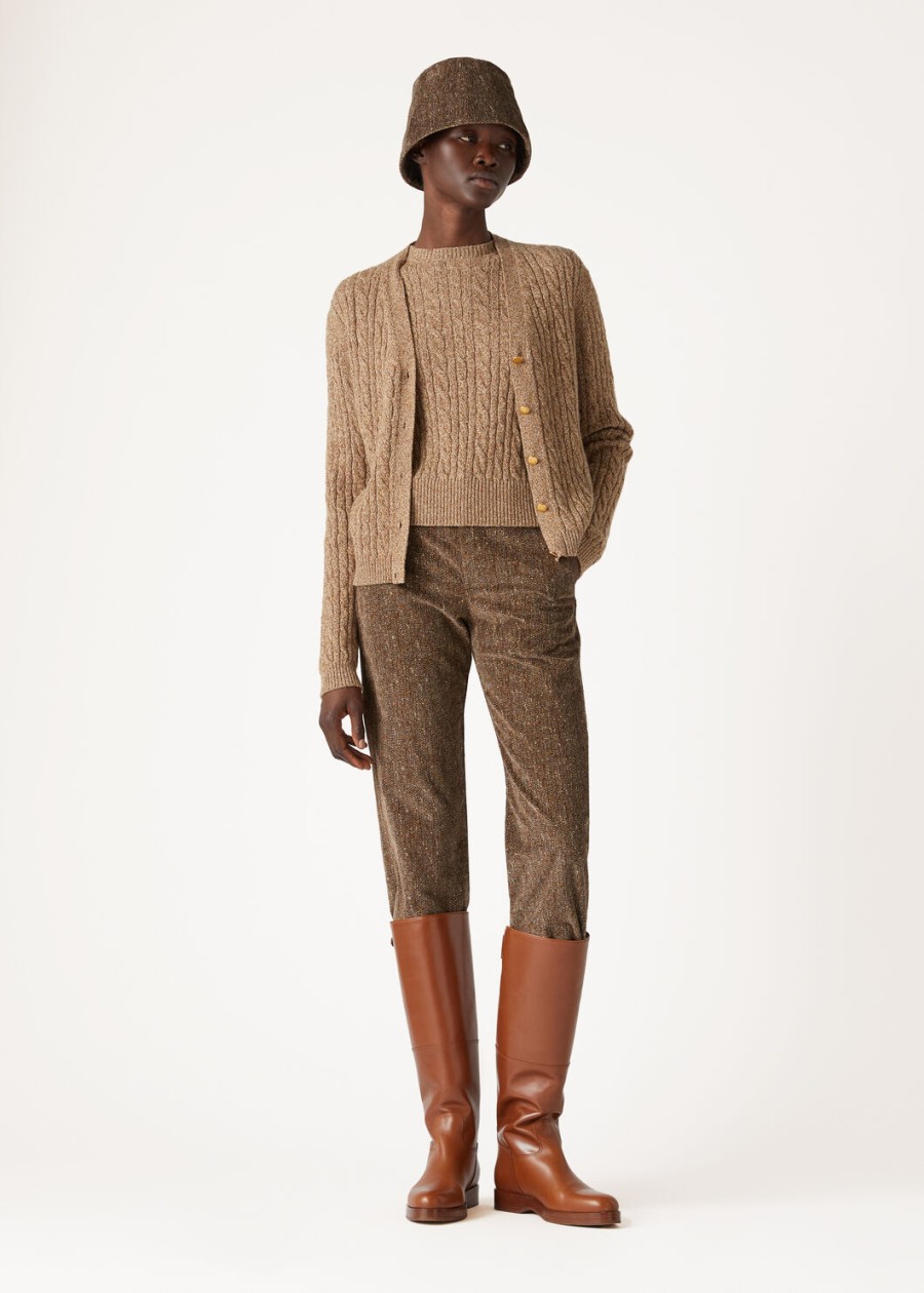 treccia crewneck baby cashmere goudkleuriggingerbread goud