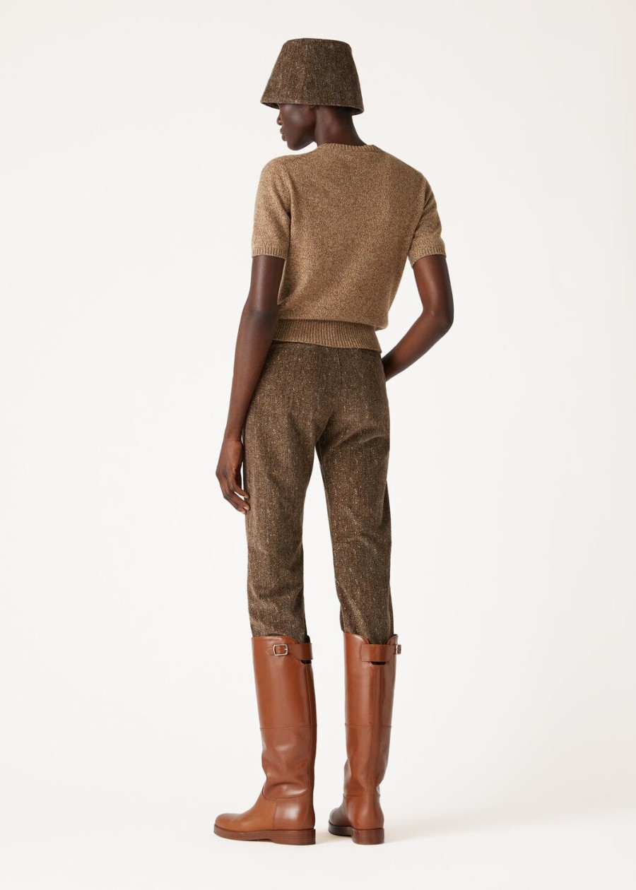 treccia crewneck baby cashmere goudkleuriggingerbread goud
