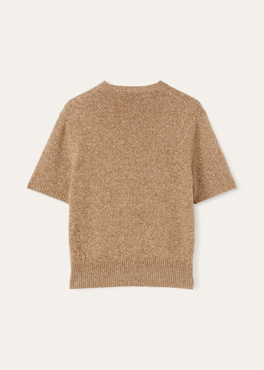 treccia crewneck baby cashmere goudkleuriggingerbread goud
