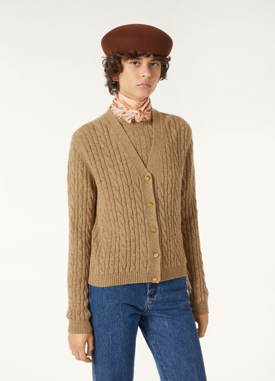 treccia cardigan baby cashmere rauwe honing melangerozemarijn infusie
