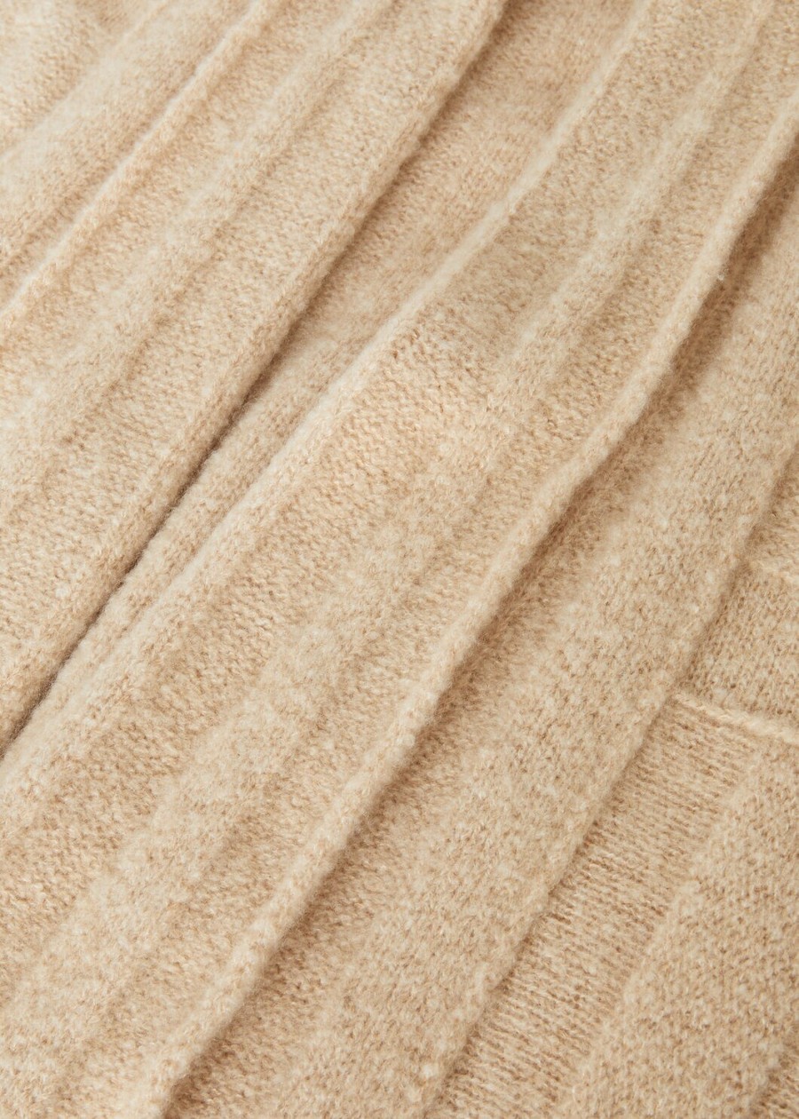 coconvormig vest van zijde en kasjmier sunset sienna