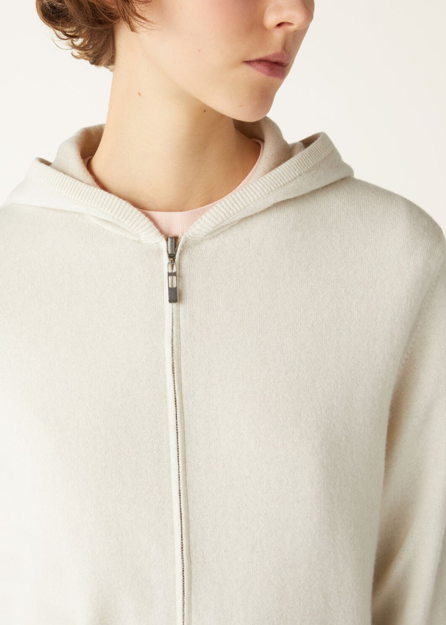 duo hooded bomber sweater natural cashmere suitcasenougat