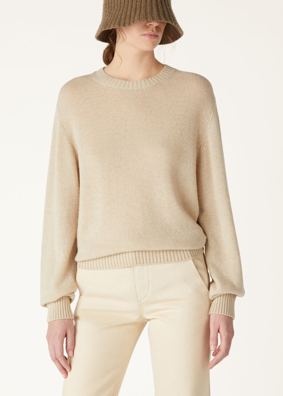 cellio crewneck baby cashmere blushing beigehelichrysumivory