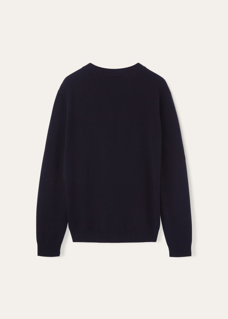 klassiek babyvestje van kasjmier in marineblauw
