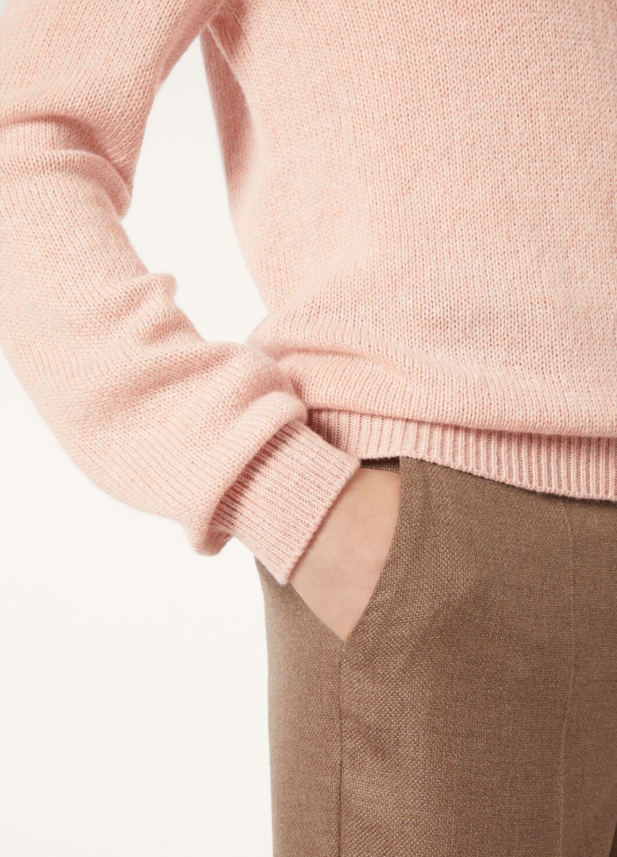 fobello crewneck baby cashmere smoke bush melange