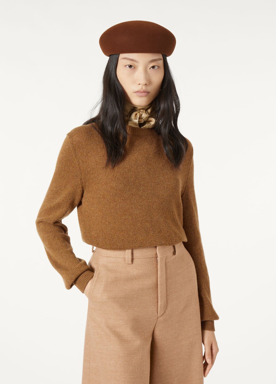 fobello crewneck baby cashmere camel oasis melange