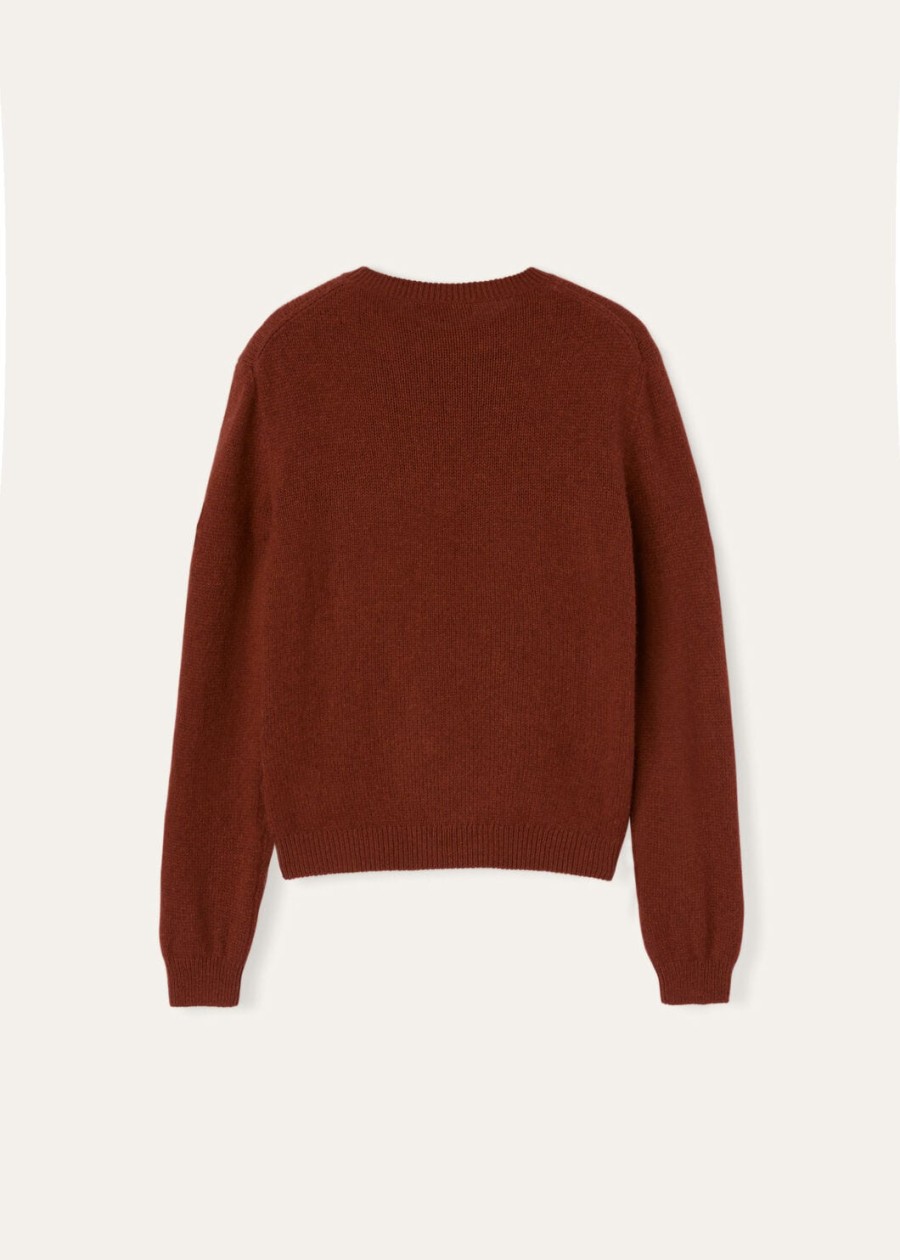 fobello crewneck baby cashmere donker esdoornblad melange