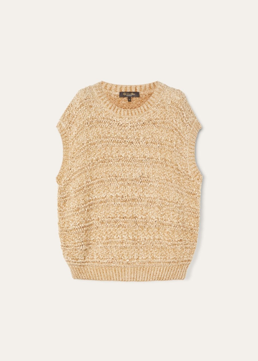 val degua crewneck zijde goud zand