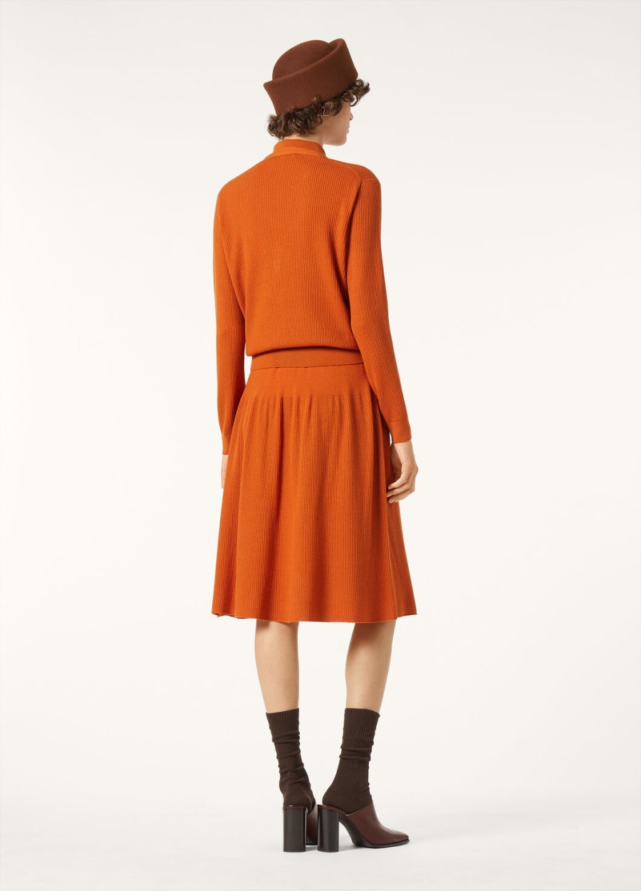 koninklijk licht oranje papaver cardigan