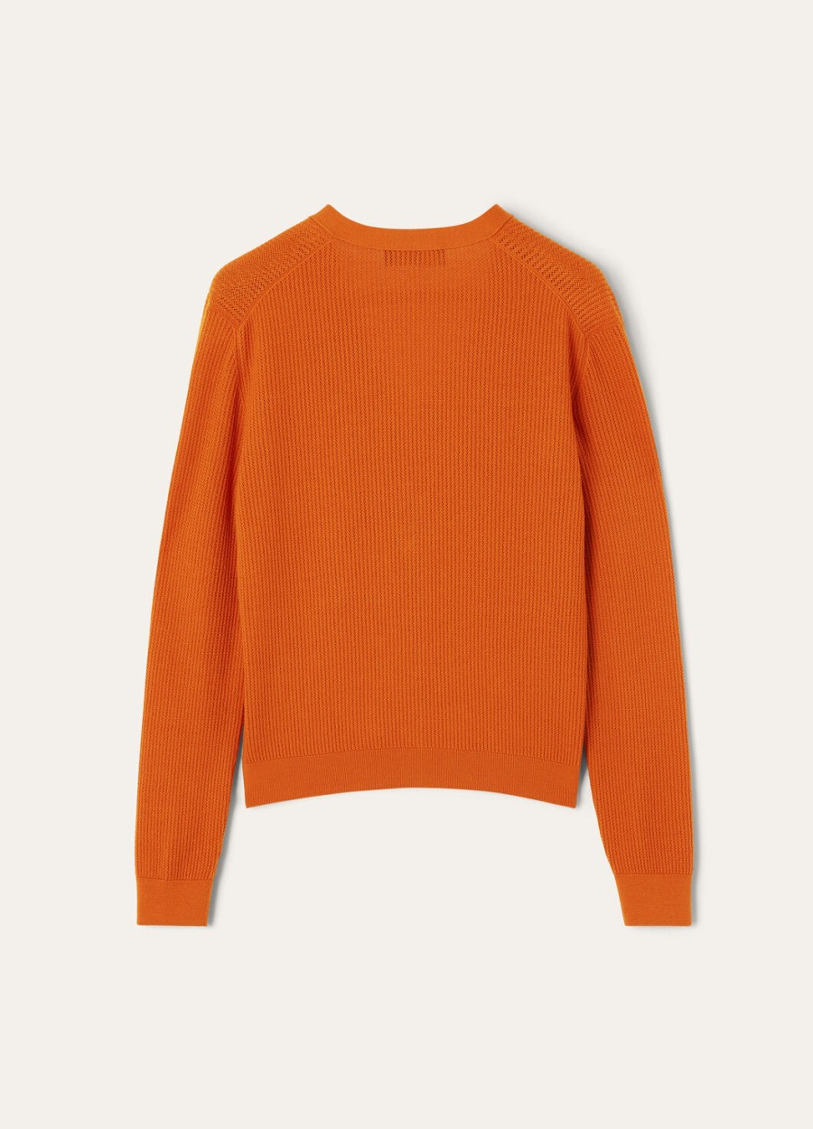 koninklijk licht oranje papaver cardigan