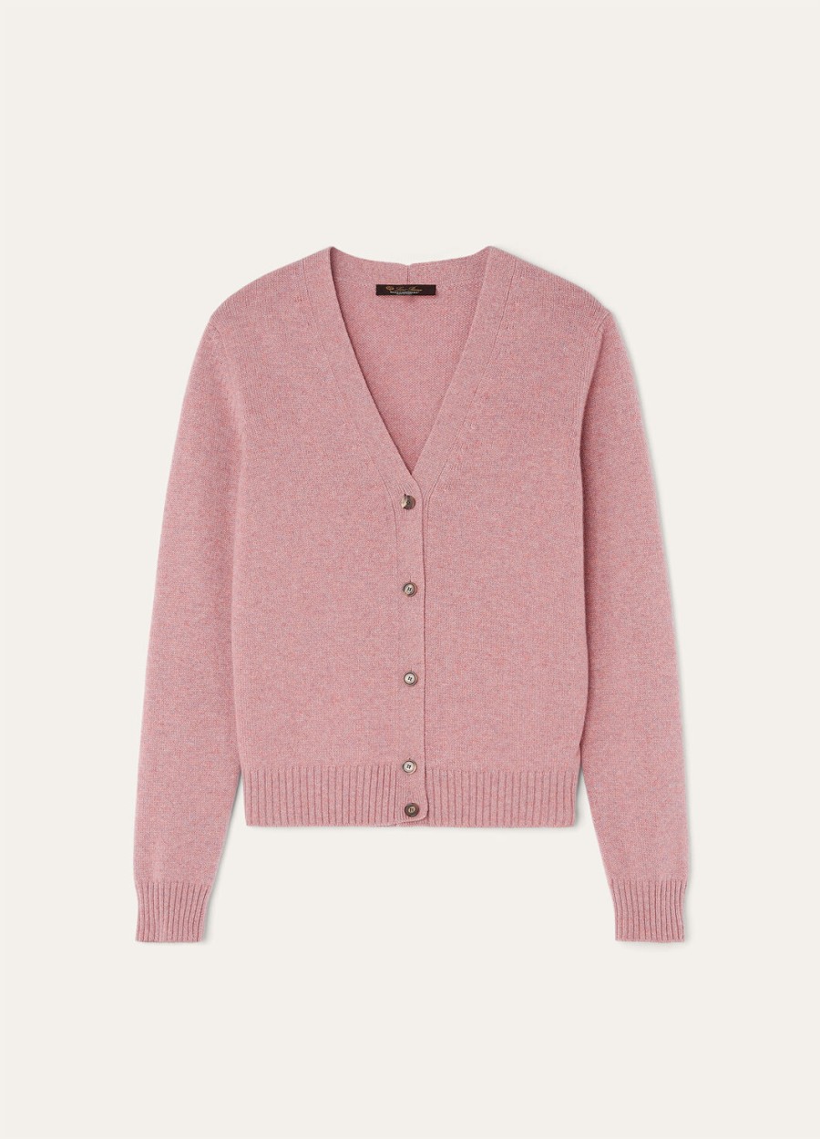 parksville cardigan baby cashmere paarse chips melange