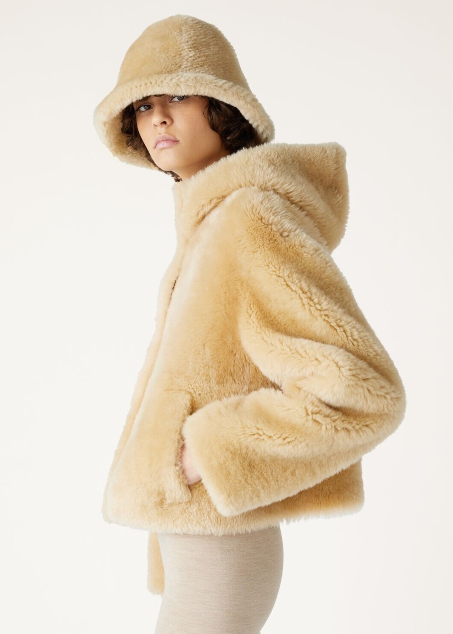 alessio blouson shearling crème kasjmier melange