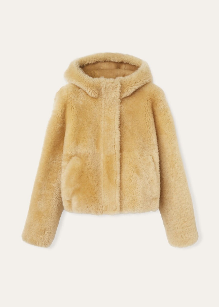alessio blouson shearling crème kasjmier melange