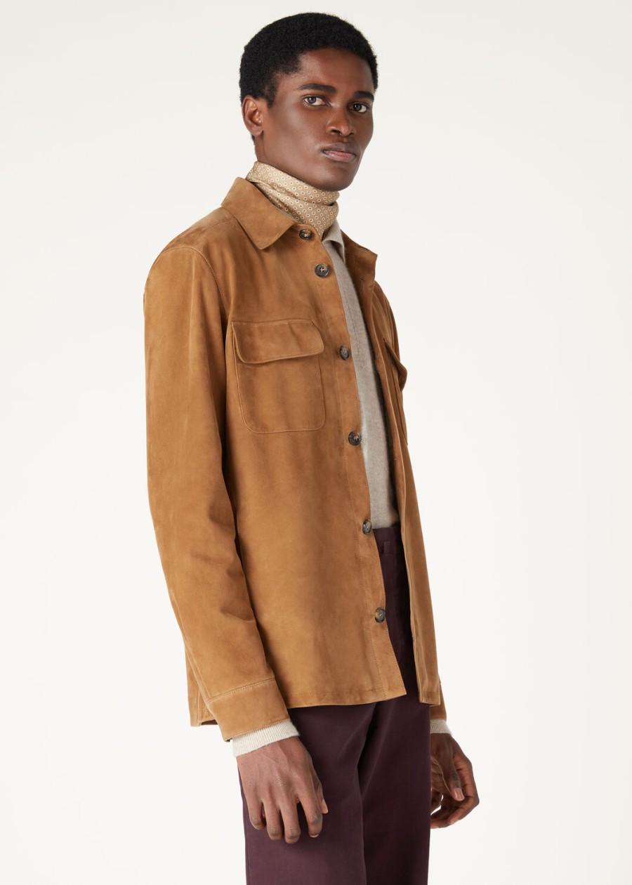 loro piana kidskin pecan overshirt